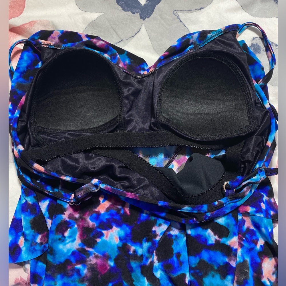 Magicsuit Rita Tankini Ruffled Beachy Bathing Suit Top Size 10 - Picture 10 of 13